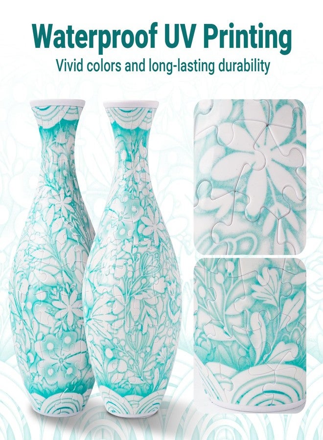 HOTPLACY Magnolia 3D Puzzle Vase for Adults to Flower Arrangement and Home Decoration Made by 160 Curved Plastic Puzzle Pieces,Great Gift for Mother's Day and Housewarming - Image 5